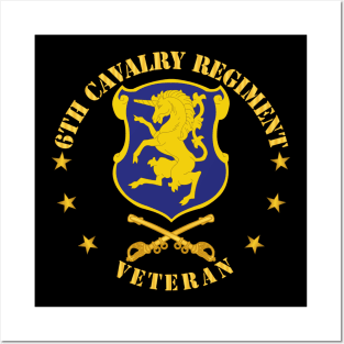 6th Cavalry Regiment Veteran w Cav Branch Posters and Art